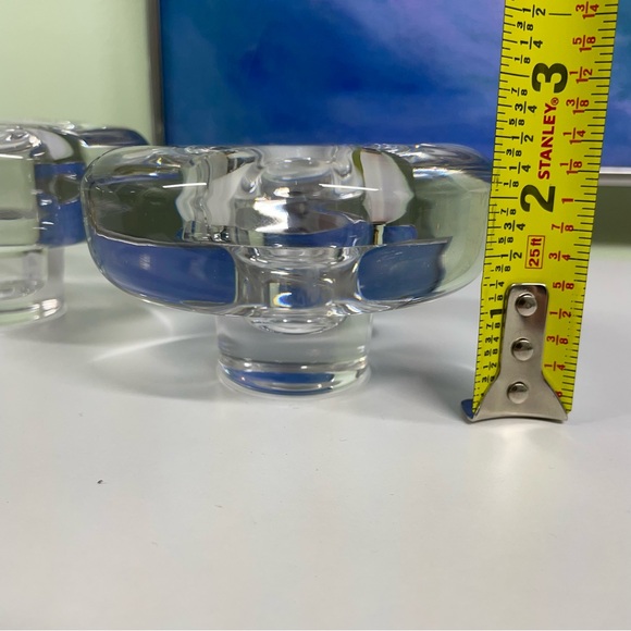 SOLD 2 Dansk Jens Quistgaard Mushroom Votive Candle Holders Lead Crystal Glass - Picture 11 of 13